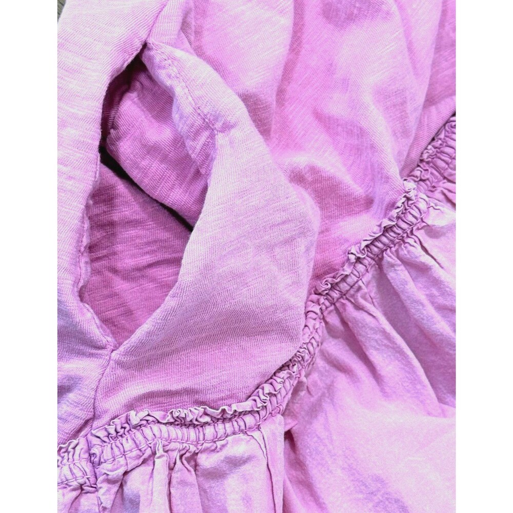 Anthro Daily Practice Pink Asymmetrical Ruffle Hem Swing Dress S - Picture 8 of 9